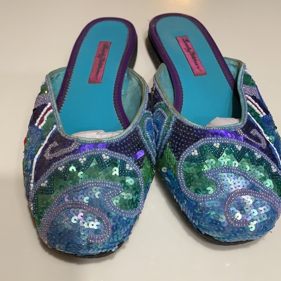 Beverly Feldman Shoes - Beverly Feldman sequin embellished Mules